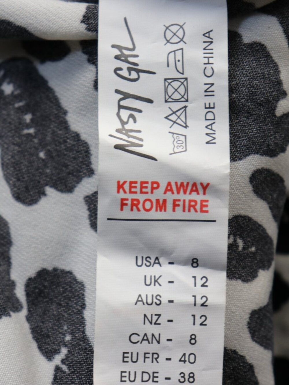 Nasty Gal Print Mix Maxi Dress 8 NWT Leopard Floral Empire Waist Long Sleeve - Picture 4 of 14